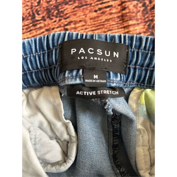 PacSun Active Stretch Denim‎ Joggers Skinny Jeans Blue Pants Men's Size Medium - Picture 7 of 11